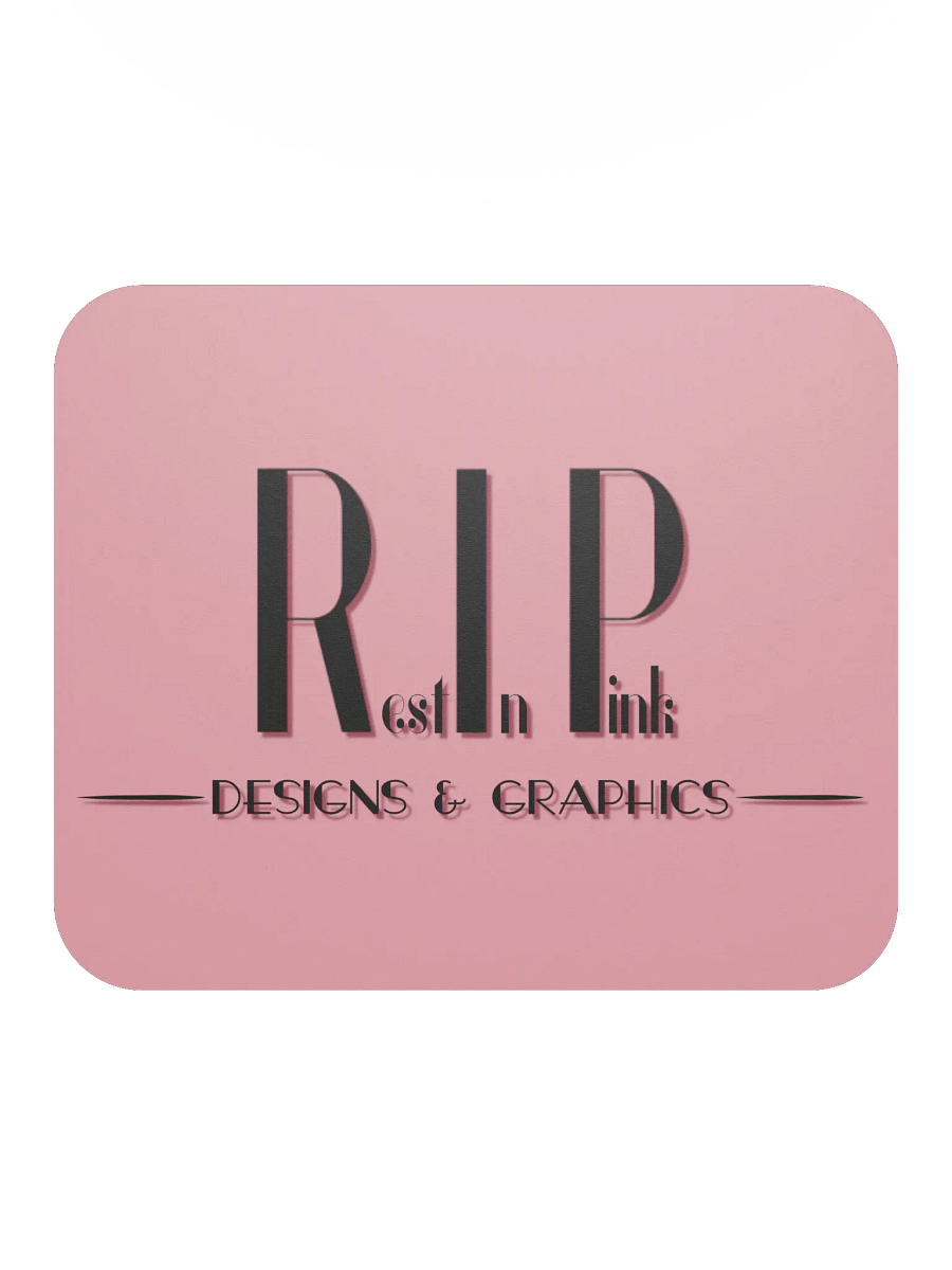 RIP Minimalist Logo Mouse Pad - Pink product image (2)