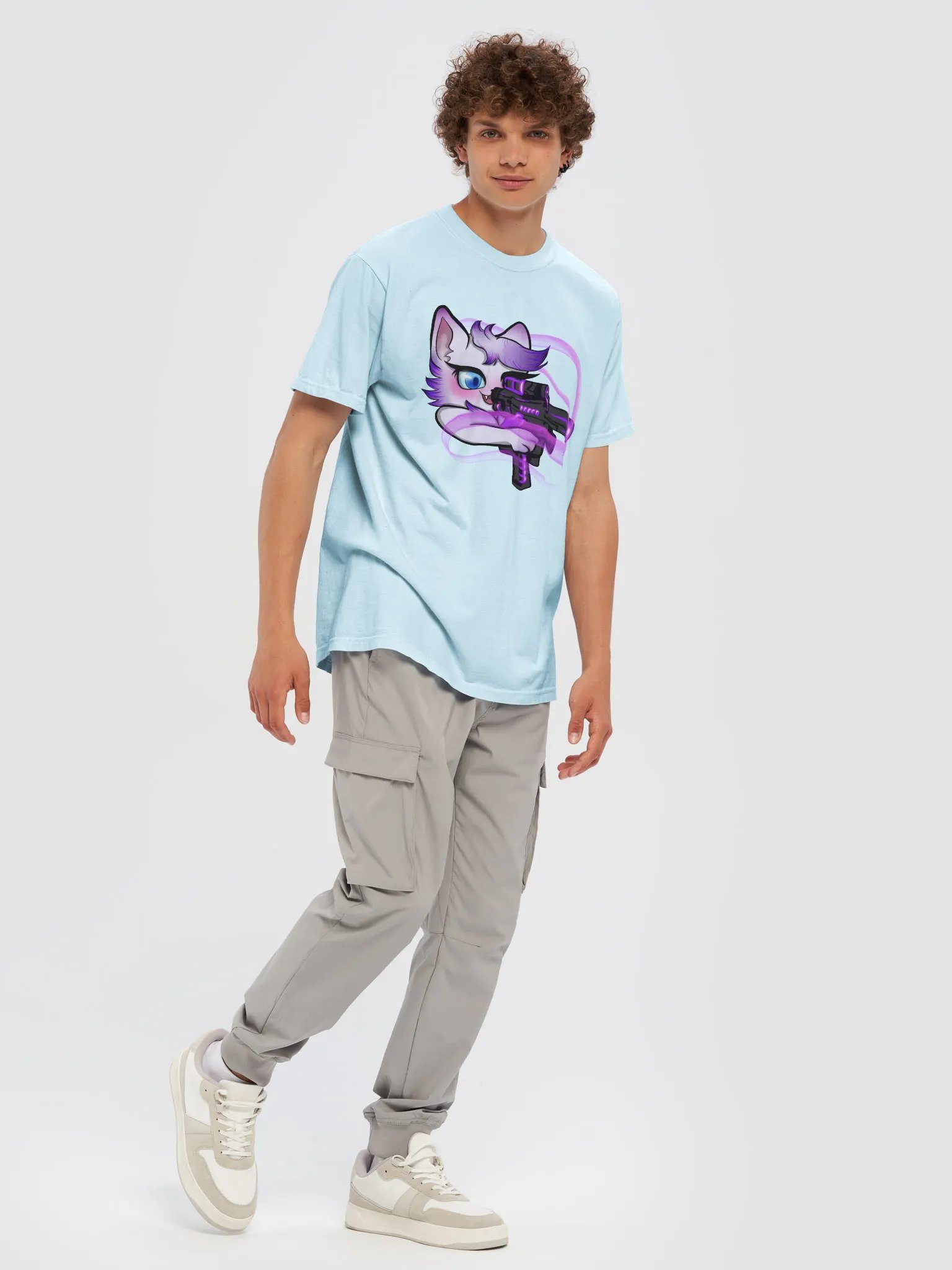 Wolfy PewPew Sunset Script Comfort Tee product image (32)