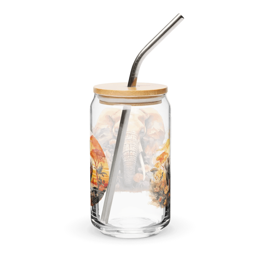 Elephant Elegance Can-Shaped Glass product image (2)