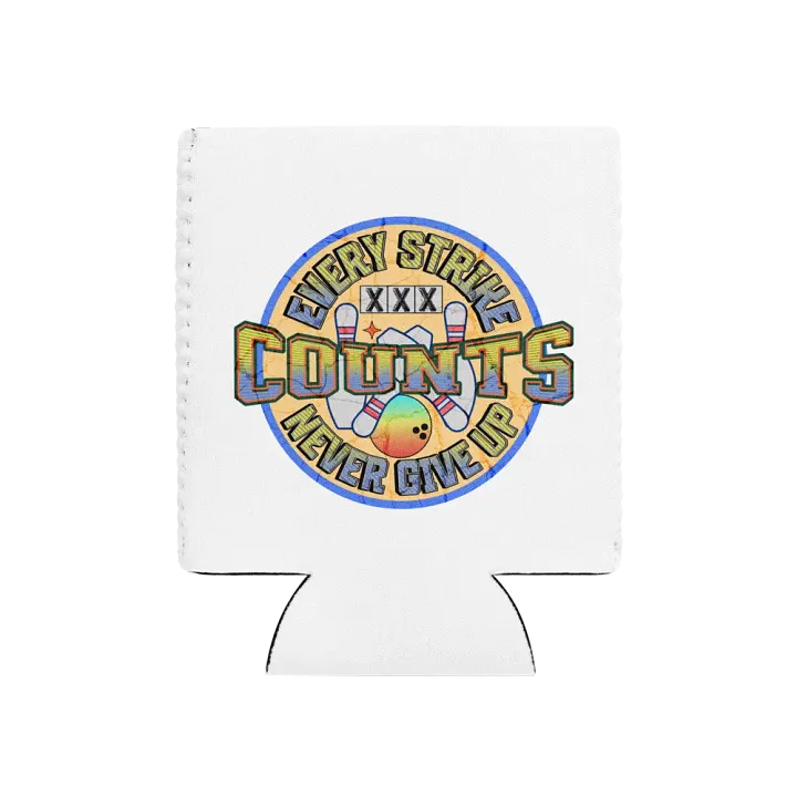 Every Strike Counts Bowling Vintage Can Cooler product image (1)