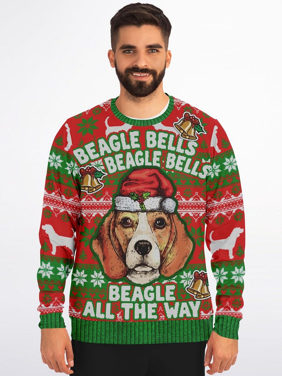 Beagle Bells Christmas Sweater | Funny Dog Holiday Sweatshirt | Beagle Mom Ugly Christmas Sweater | Pet Lover Gift product image (3)