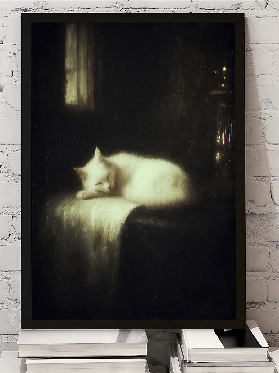 Ethereal Feline – Serene Slumber Art product image (4)