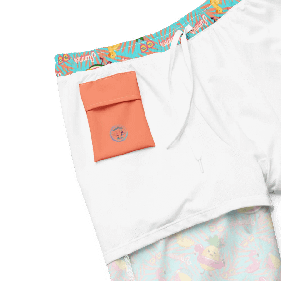 Funny Floaties Summer Hawaiian Men's Swim Trunks product image (8)