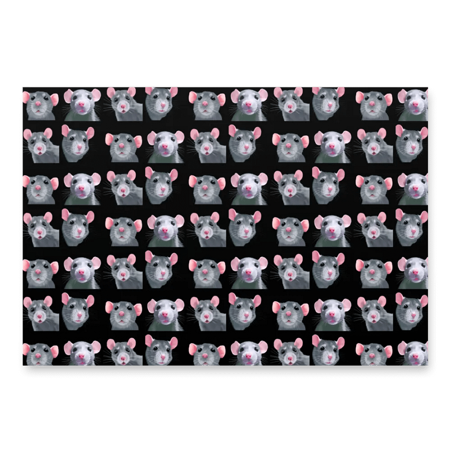 rats wrapping paper x 3 sheets product image (5)