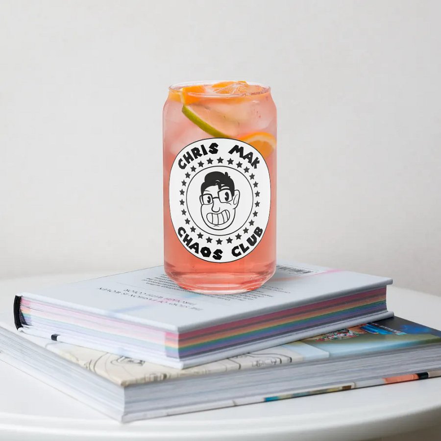 Chaos club glass can cup product image (34)