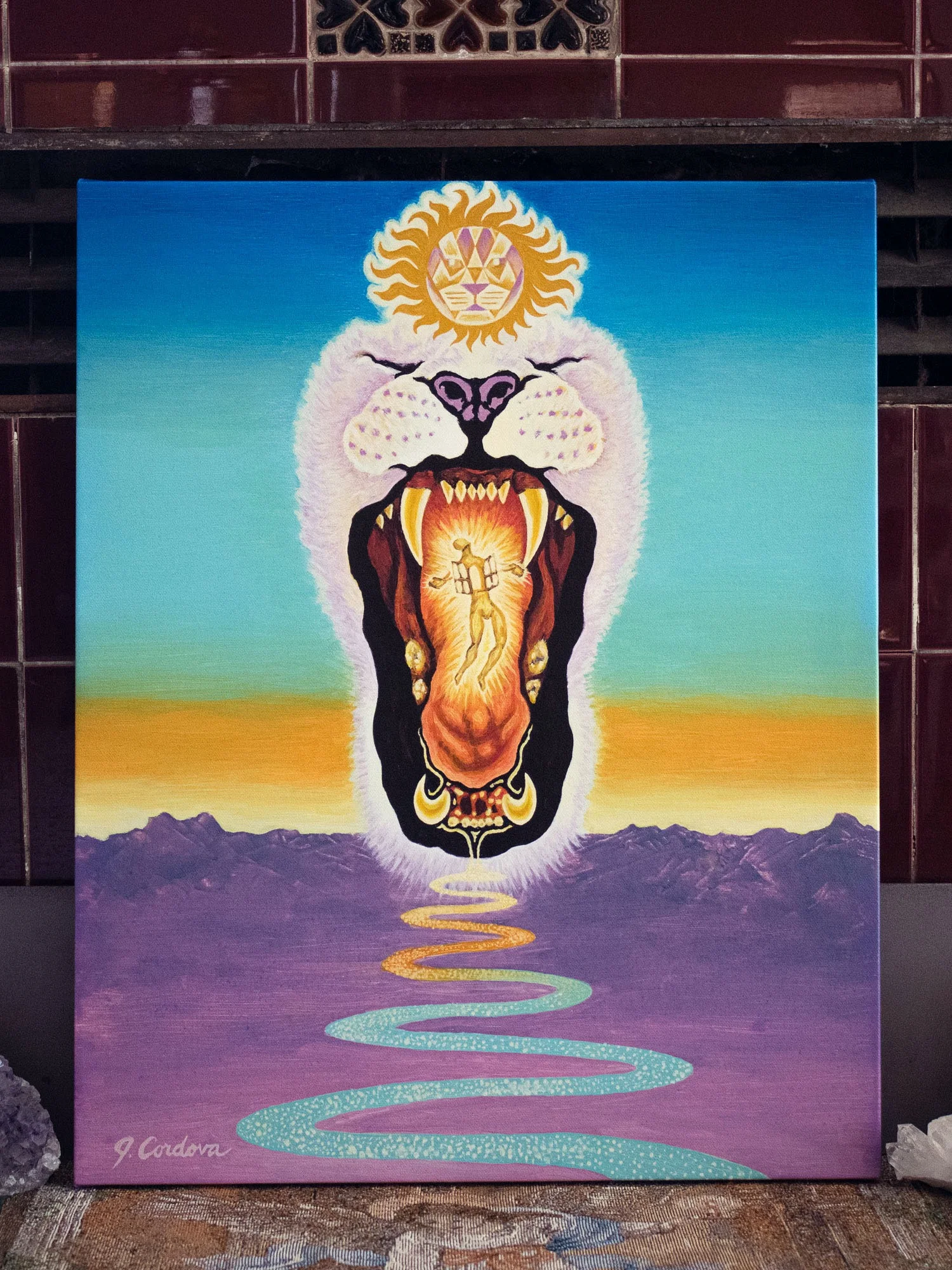 Lion's Gate: Soul Rebirth - 16 x20 Archival Canvas Print, Wall Art, Altarpiece product image (2)