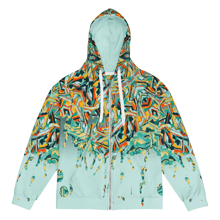 Colorful Destruction | Recycled ZIP Unisex Hoodie product image (1)