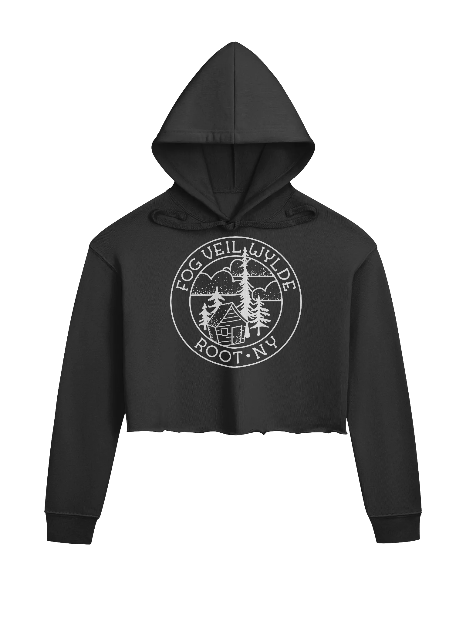 Classic Seal in White | Cropped Hoodie product image (1)
