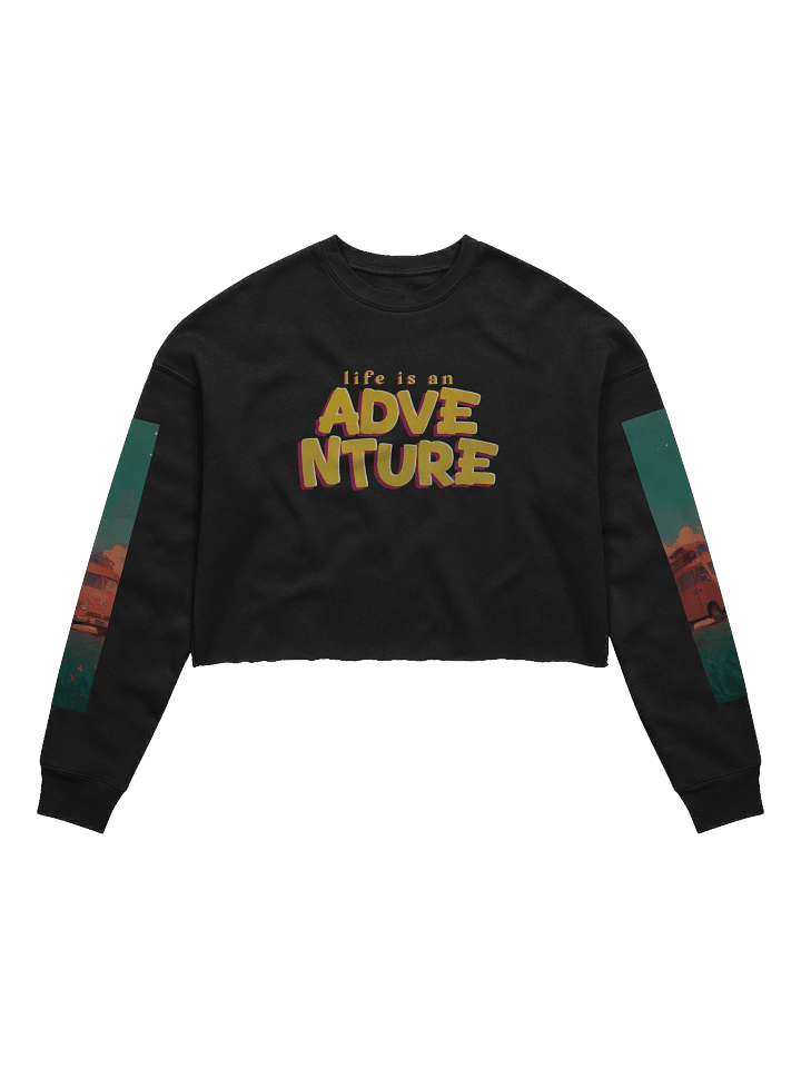 Wanderlust Sunset Fleece Crop Sweatshirt product image (3)