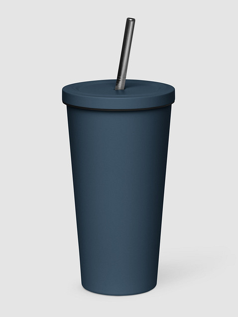 Photo showing Insulated Tumbler with a Straw