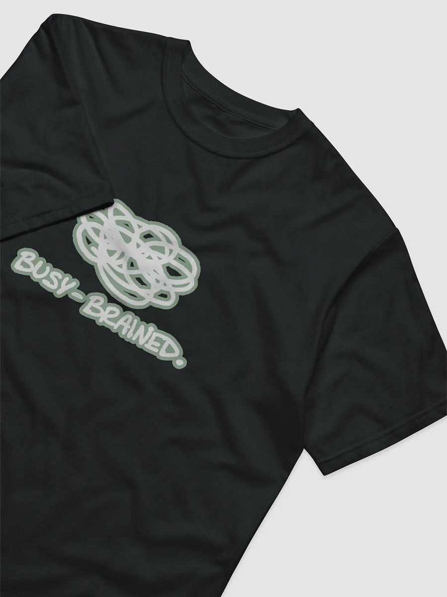 BUSY-BRAINED (lined design, #96B697) unisex eco tee product image (3)