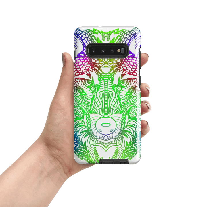 Wolf Head Green Mandala Phone Case product image (2)