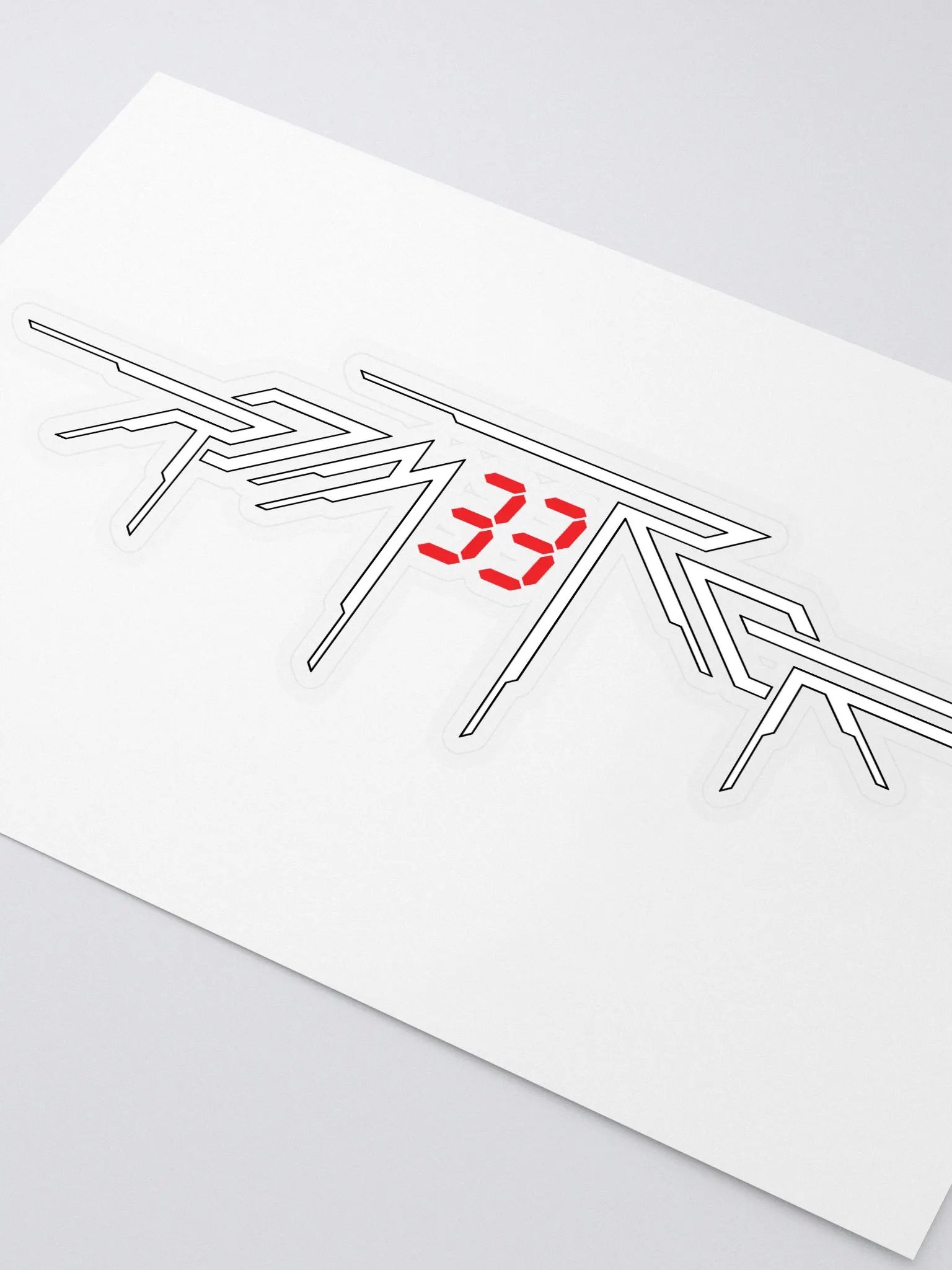 ROM33ROR Logo Sticker (White) product image (2)