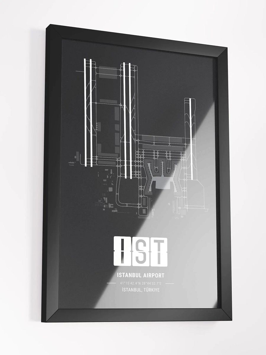 Framed Airport IST Premium Map On Matt Paper product image (3)
