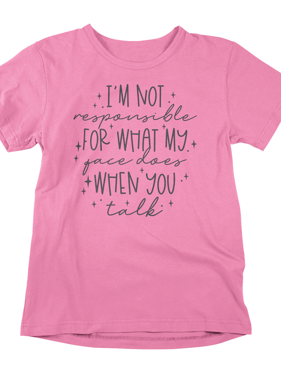 Facial Expression Unleashed Tee: Beware, Words May Cause Reactions! product image (1)