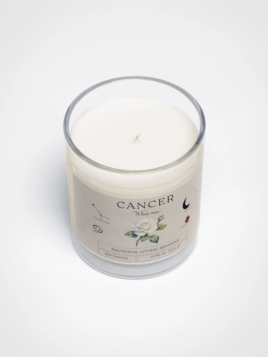 Cancer Birth Month Flower Birthstone Vegan Soy Wax Candle product image (4)
