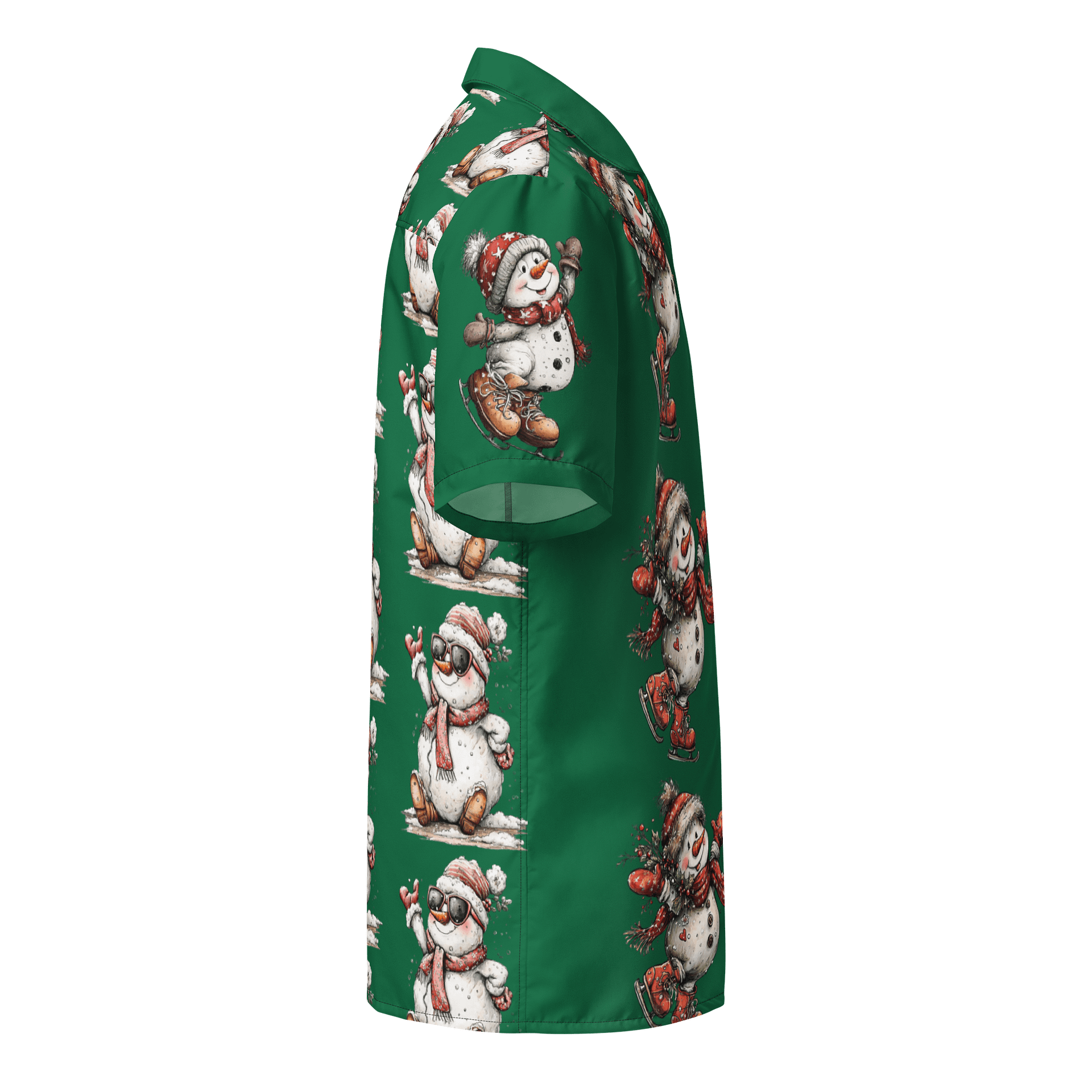 Ugly Sweater Style Snowman Button Up Shirt product image (5)