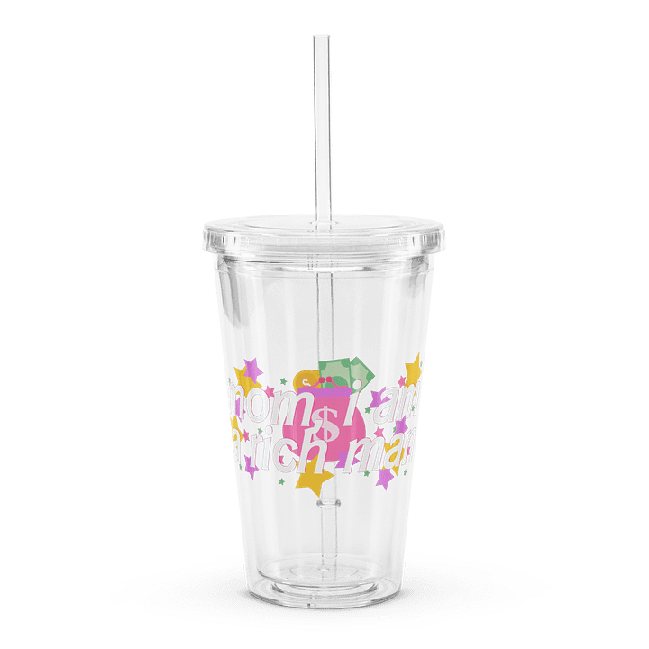 A Rich Man - Clear Plastic Tumbler product image (1)