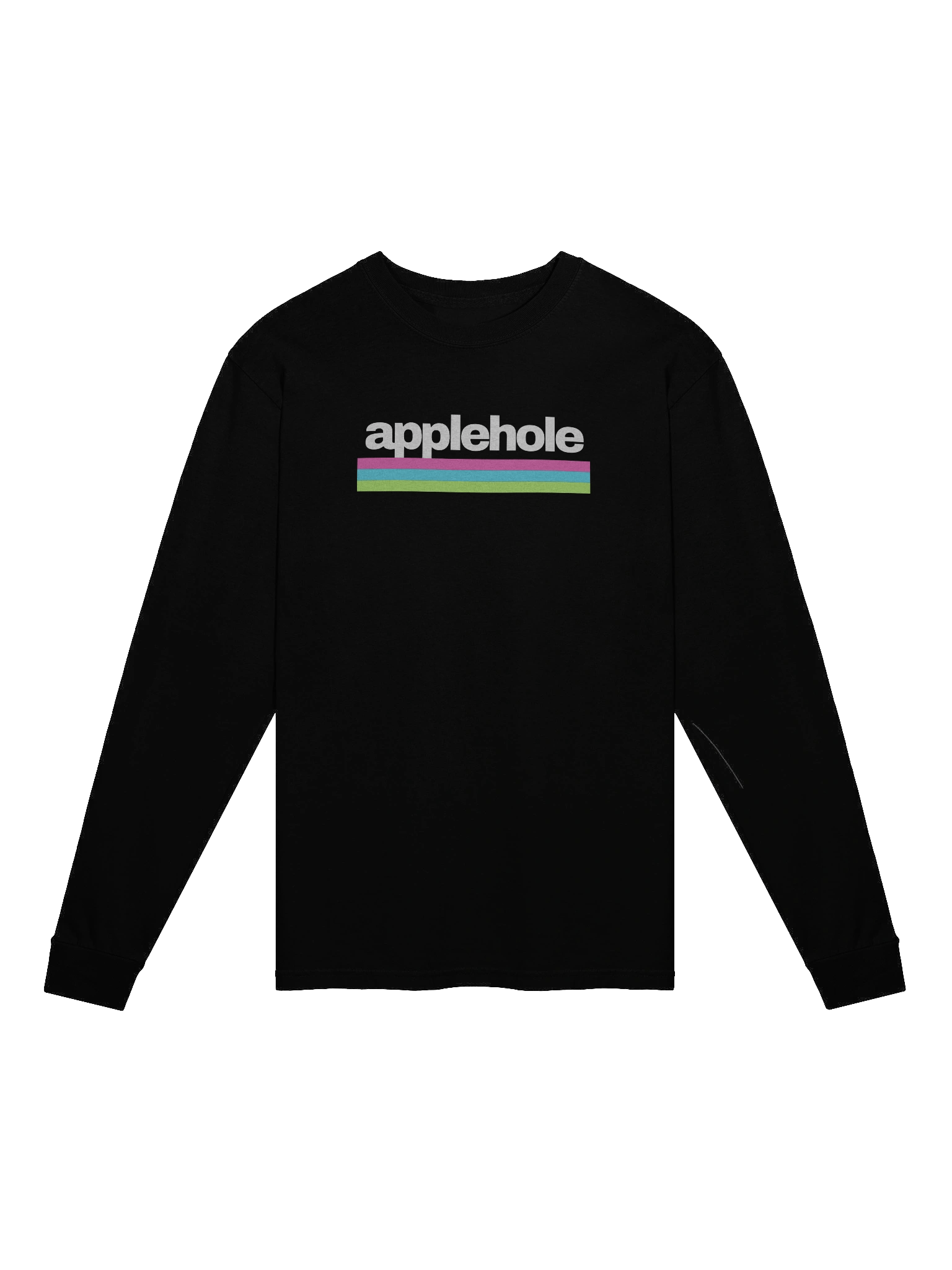 "Applehole" T-Shirt – Funny Asshole Graphic Long Sleeve Tee | Sarcastic Hippo Viral Humor Long Sleeve Shirt product image (3)