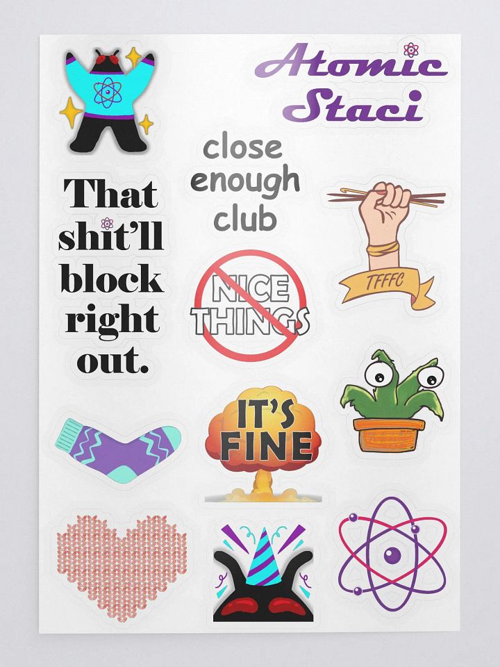 AtomicStaci Sticker Sheet product image (1)