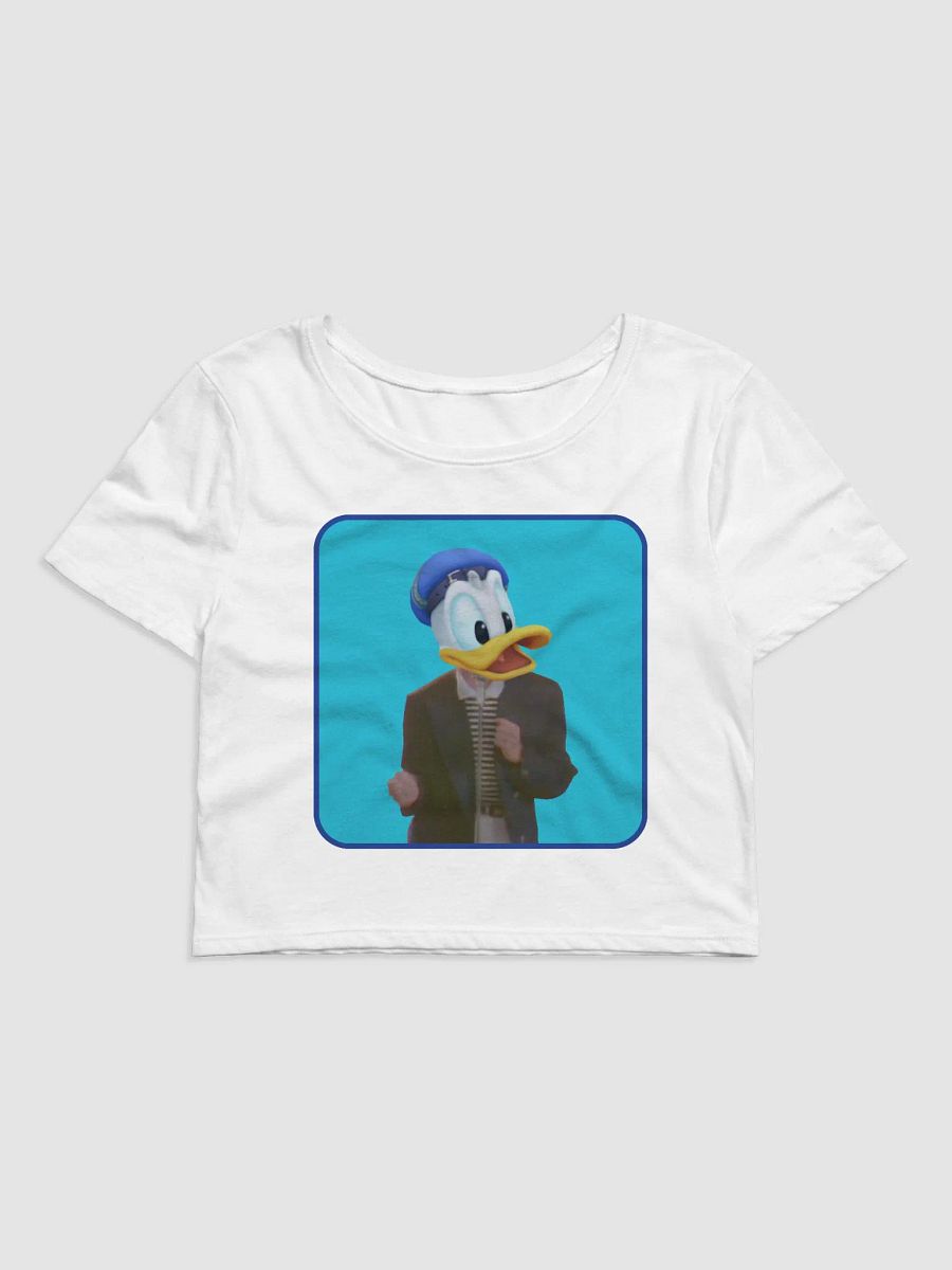 Duck Roll with Lyrics Short Sleeve Crop T-Shirt product image (1)