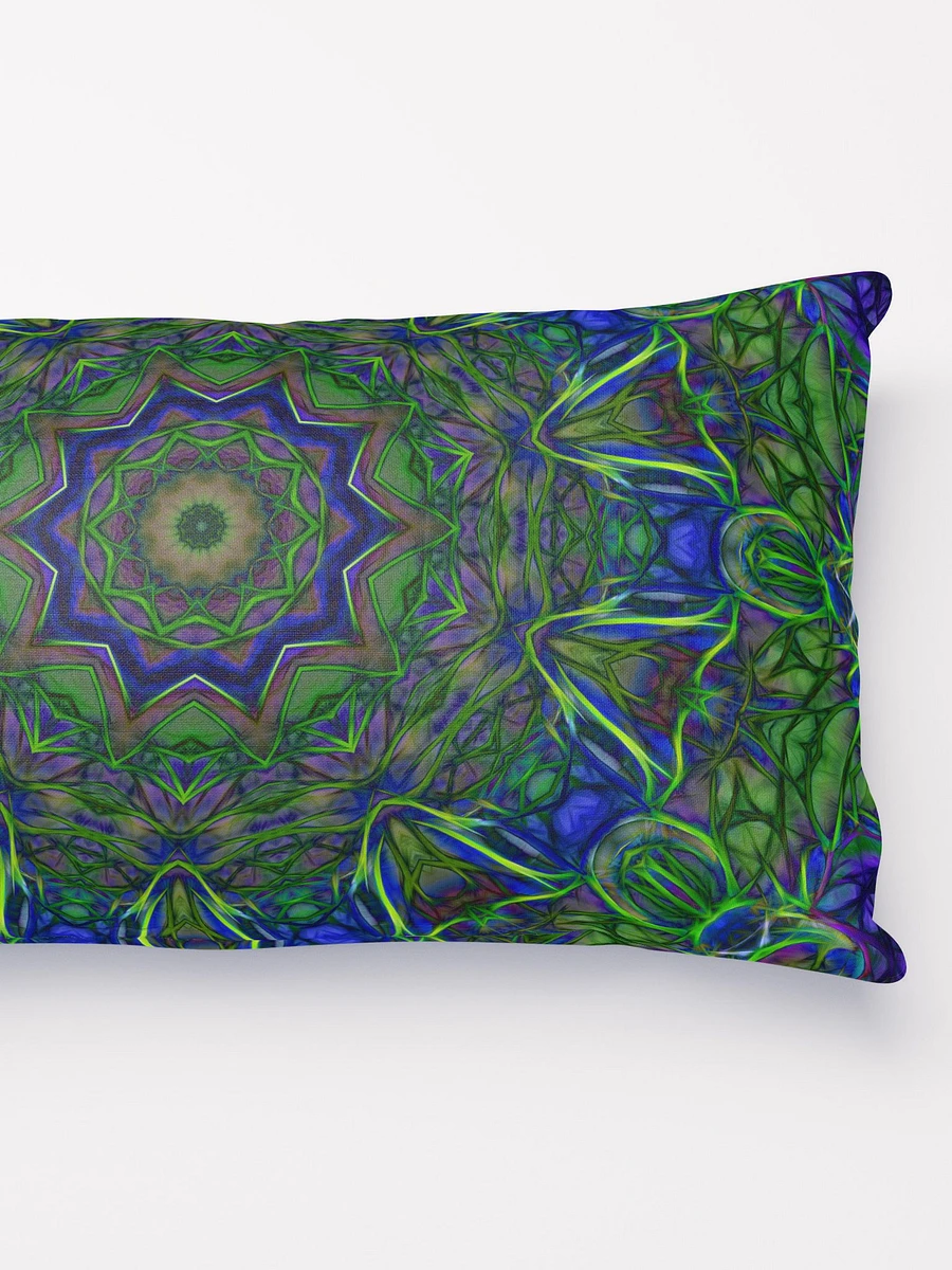 Blue Green Ribbon Kaleidoscope Throw Pillow product image (4)
