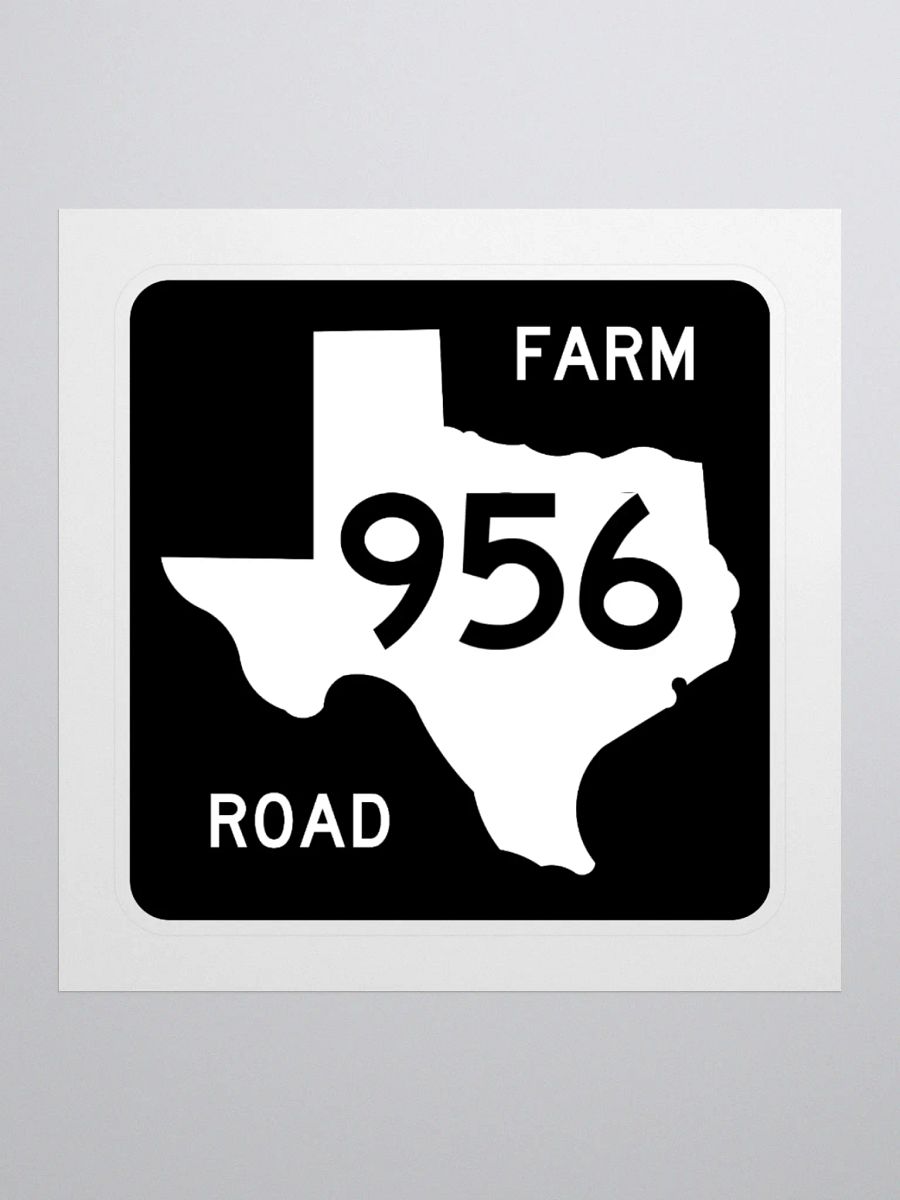 Texas Farm Road Sign FM 956 Sticker product image (1)