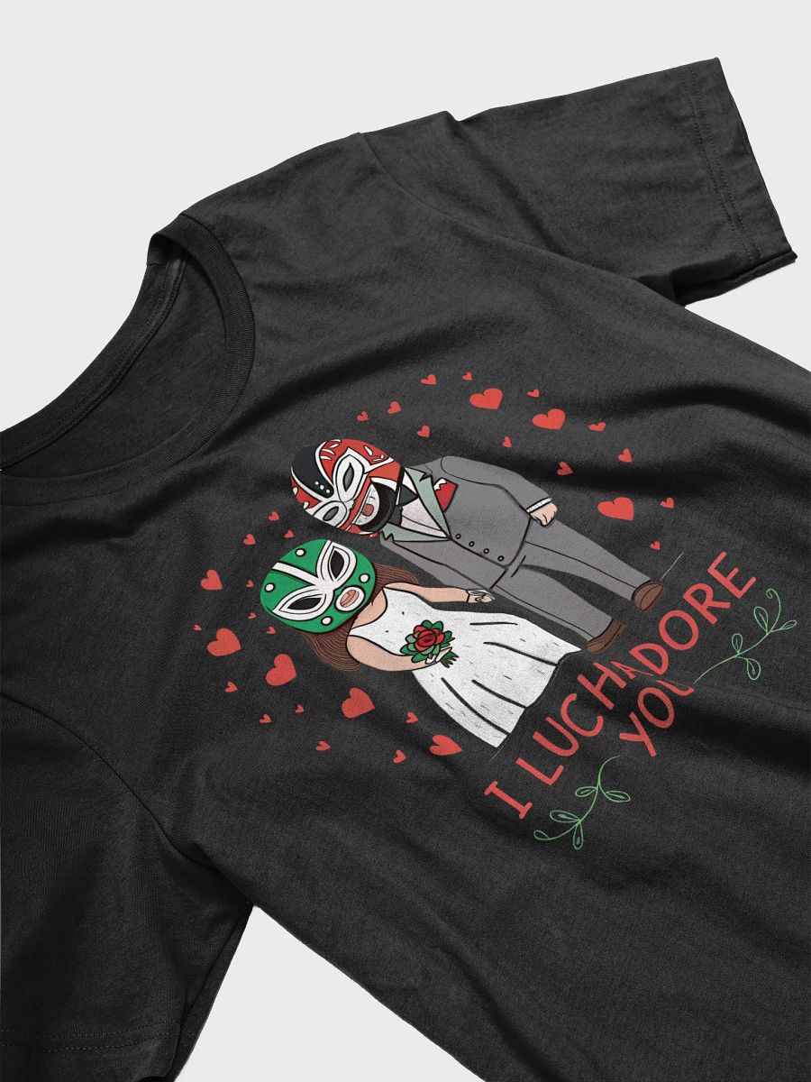 Valentine's Day Unisex Tee, Luchadore Love Shirt, Couples Matching T-Shirt, Romantic Gift Tee, Valentine's Apparel, Cute product image (3)