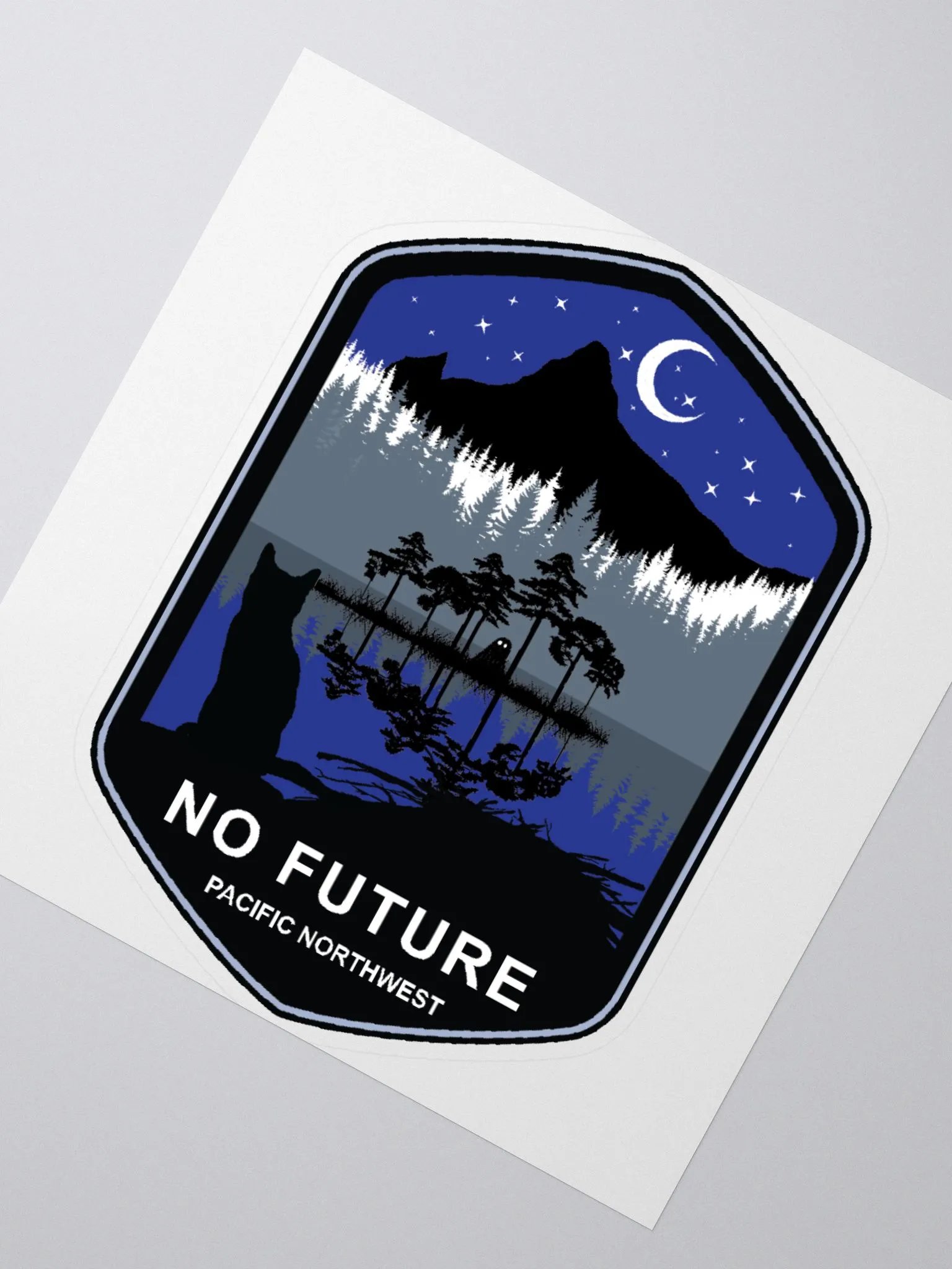 Cat under the Moon Sticker product image (2)