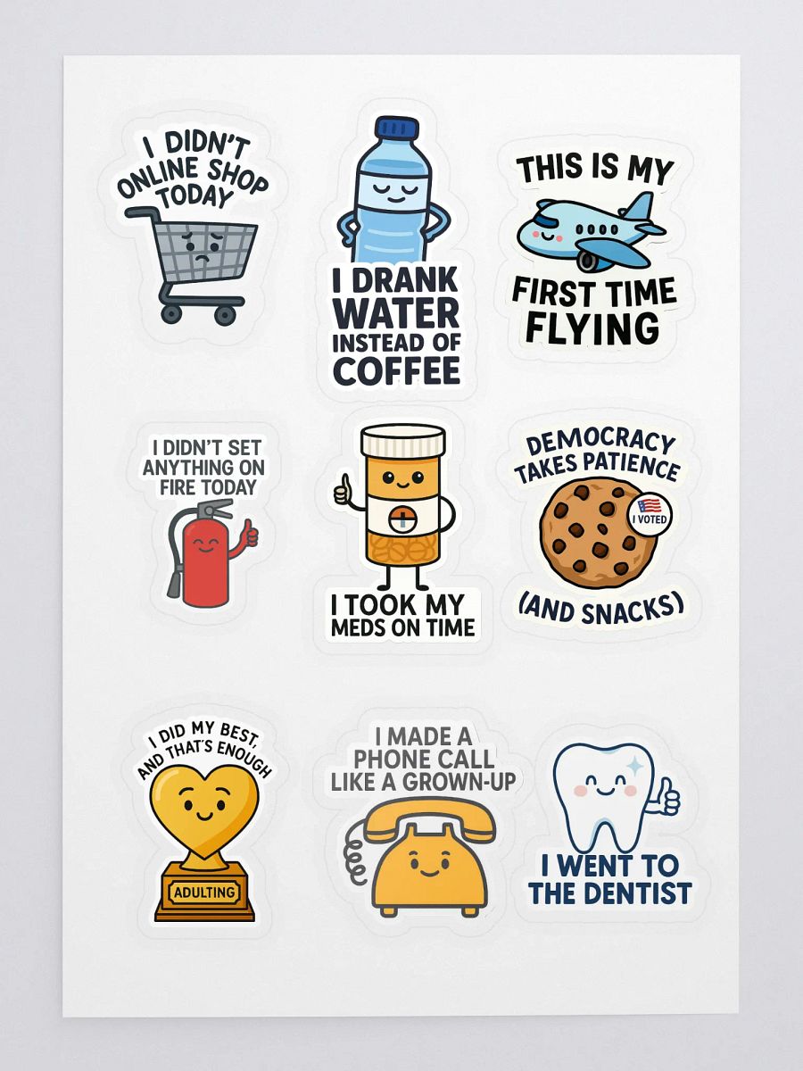 Humorous Achievement Sticker Sheet product image (3)