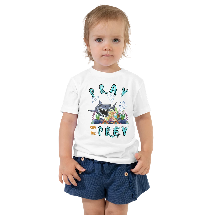 Pray Or Be Prey Funny Christian Toddler T-Shirt product image (2)