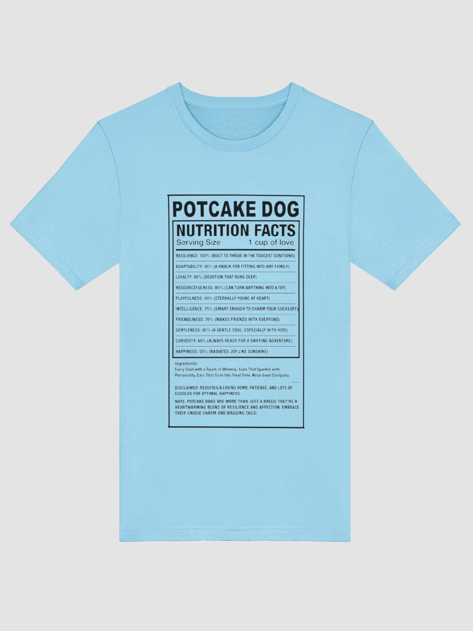 Potcake Nutrition Facts Lable Tee product image (5)