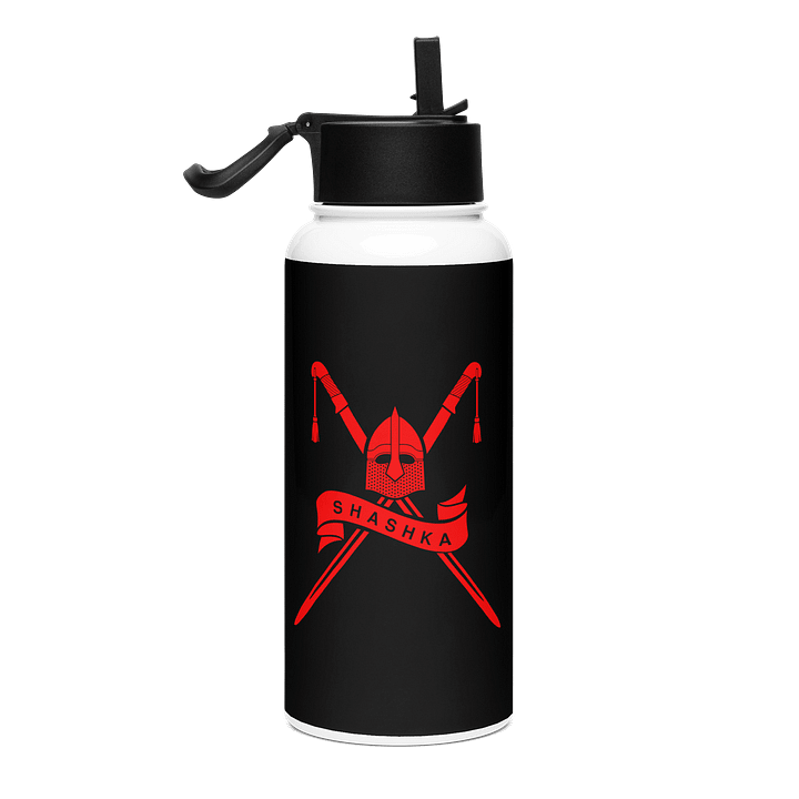 Red Shashka Water Bottle with Straw product image (1)
