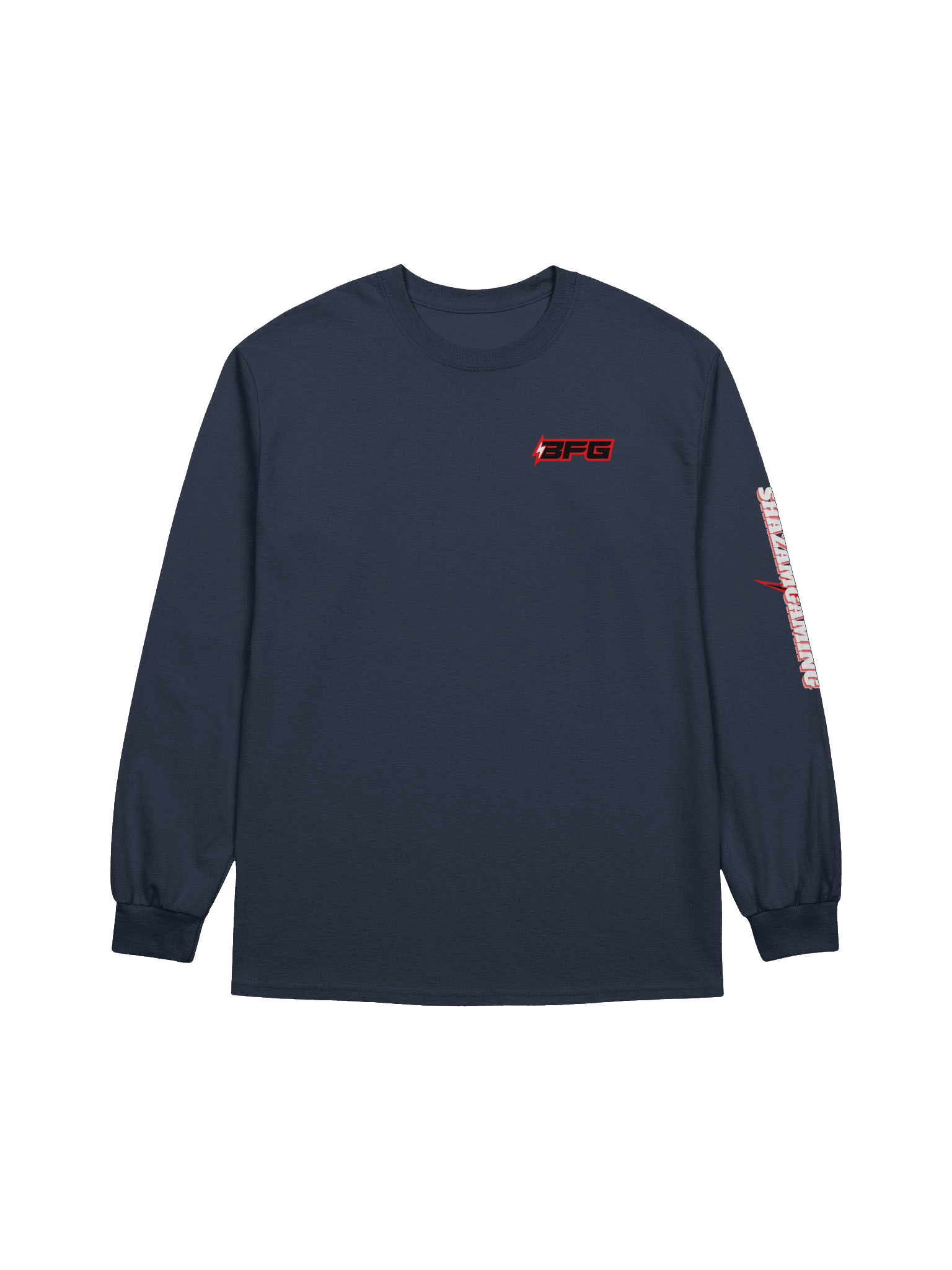 BFG x Shazamgaming Lightning Long Sleeve - Classic Red on White product image (1)