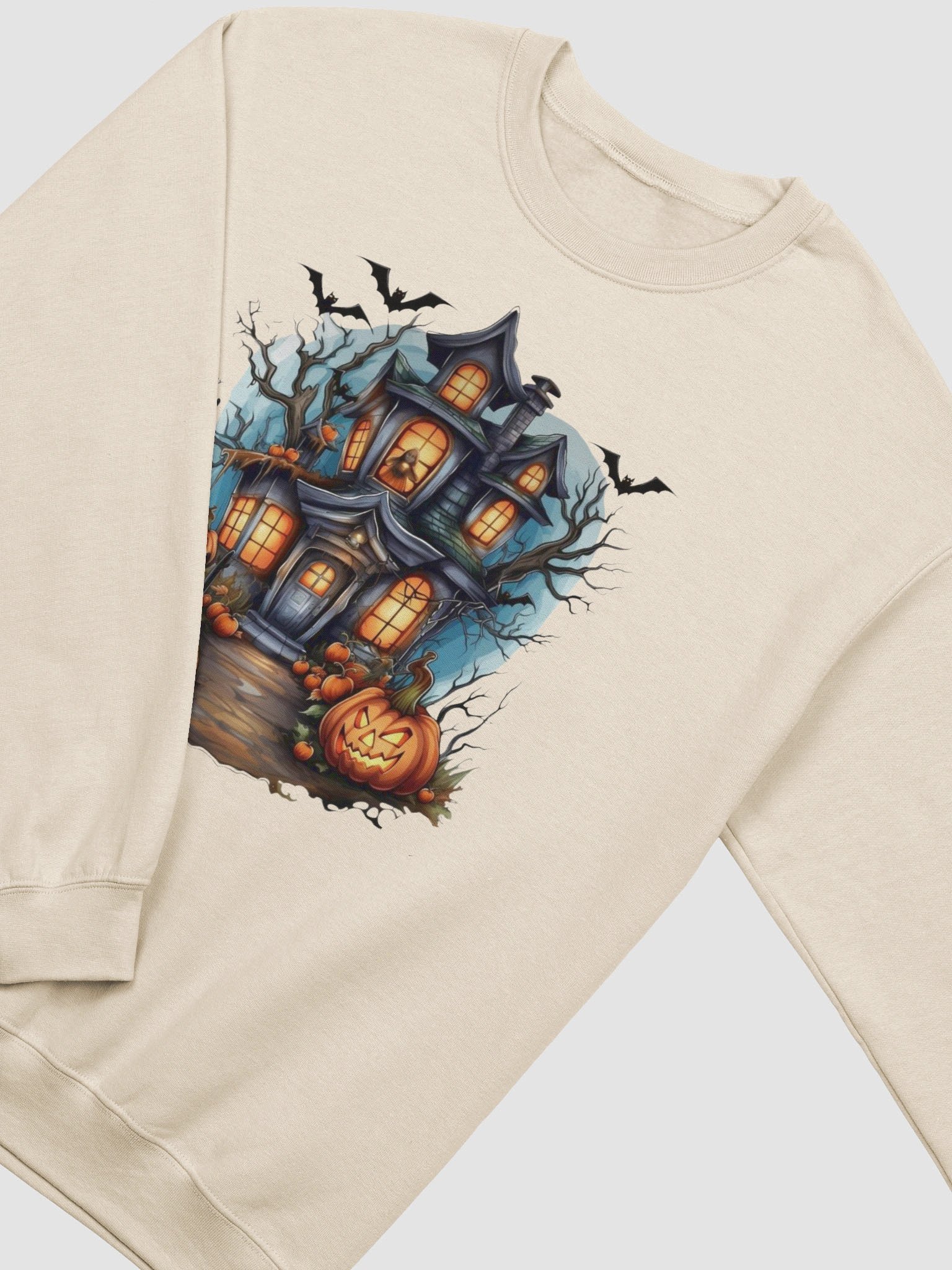 Whimsical Haunted House Crewneck Sweatshirt product image (2)