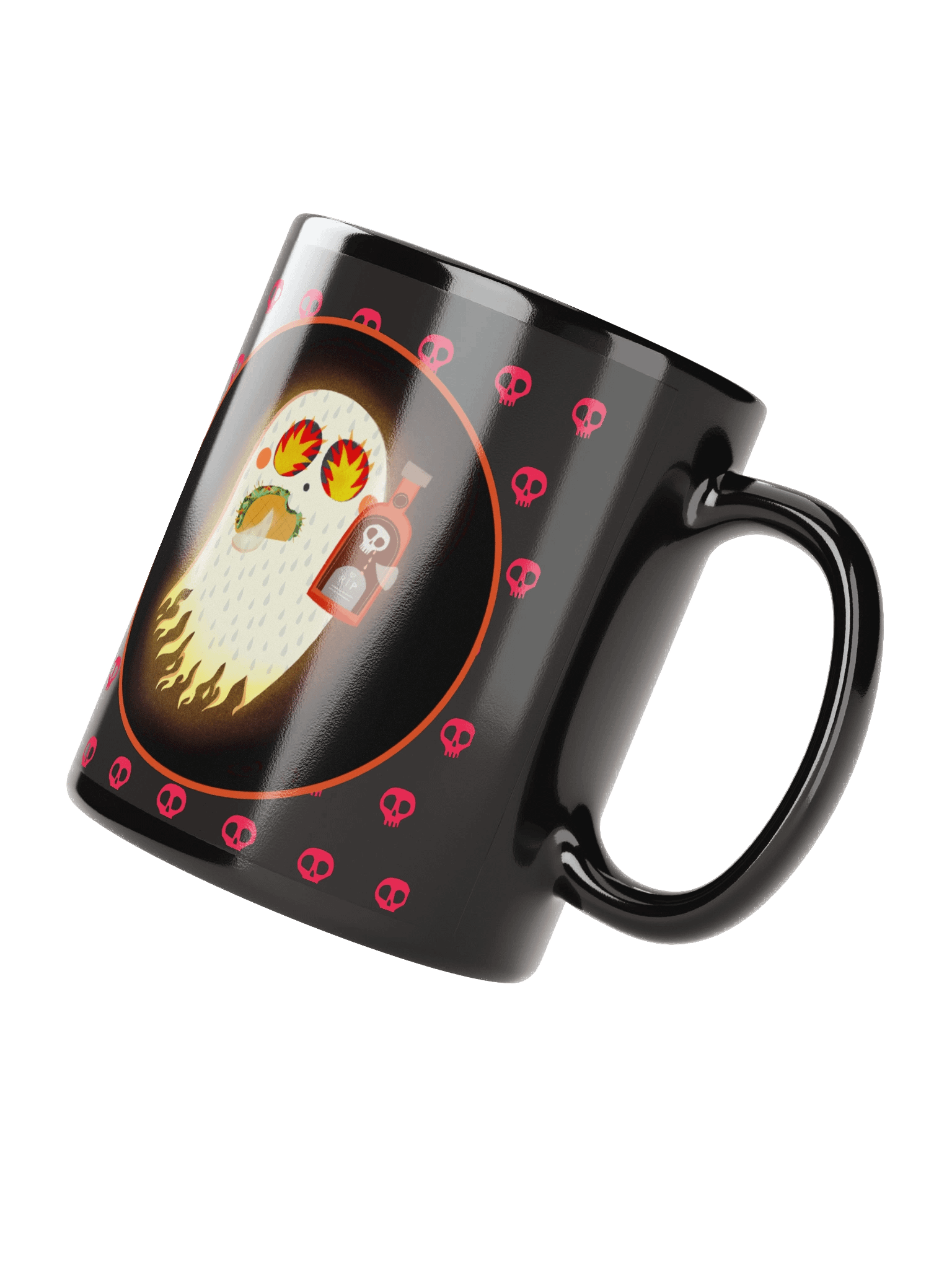 Little Ghost Hot Sauce - Black Ceramic Mug product image (5)