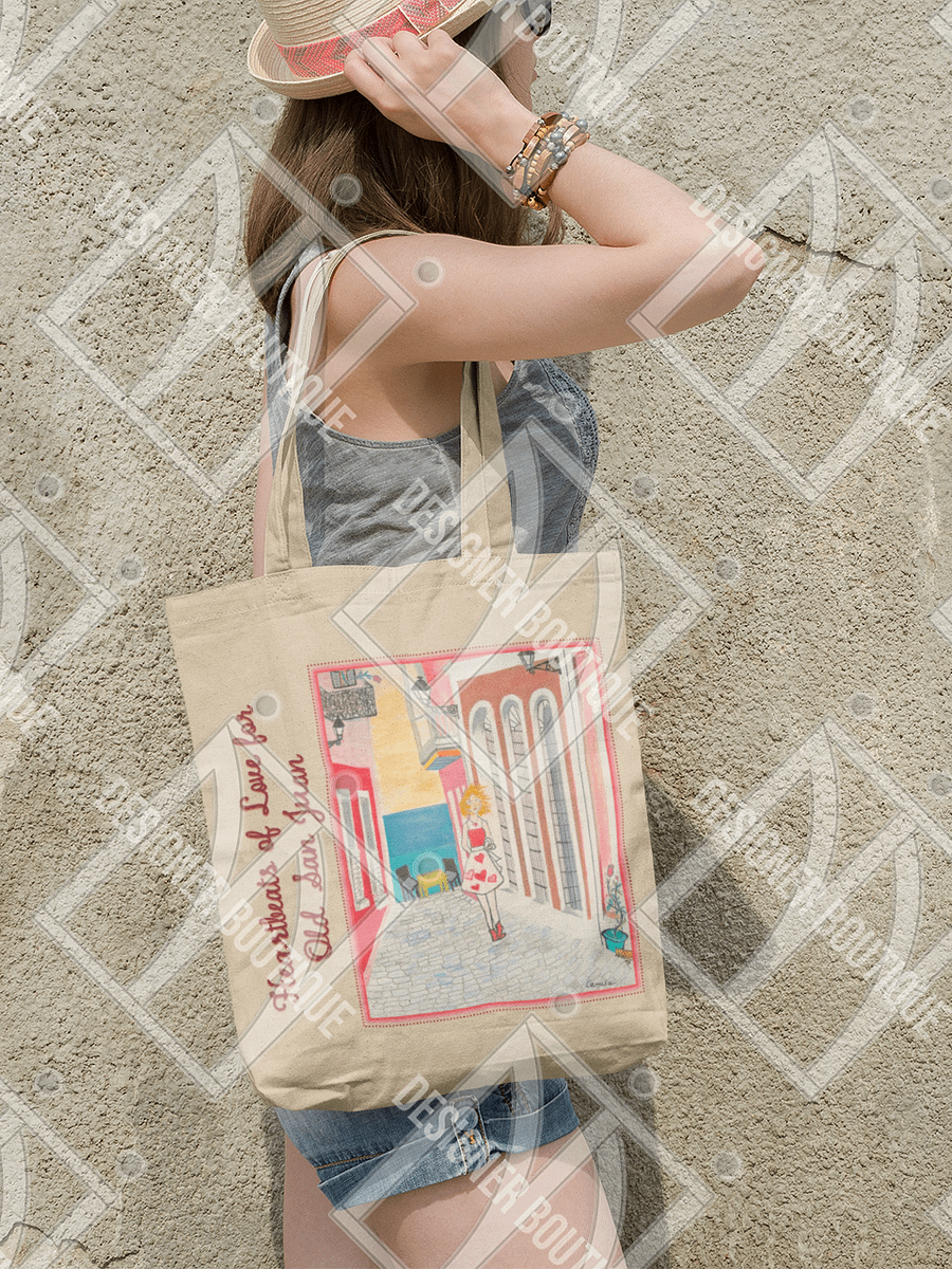 NN Designer Boutique x Camila Arraiza: Tote Bag (Redhead) – Heartbeats of Love for Old San Juan product image (3)