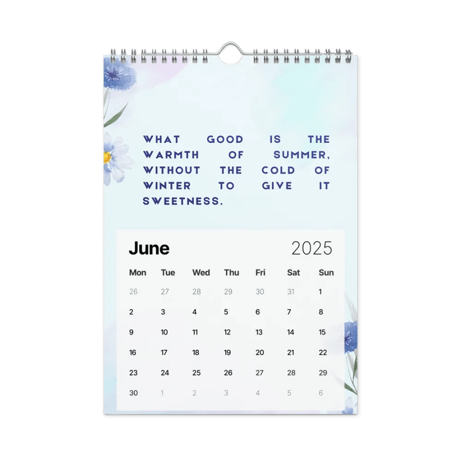 FLORAL INSPIRATIONAL QUOTES WALL CALENDAR 2025 product image (8)