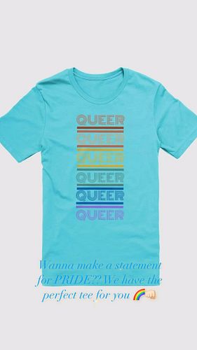 Make a statement for PRIDE and always! Check us out at Gather and Wear!! #pride #pridemerch #lesbian #gay #supportlocal #tran...
