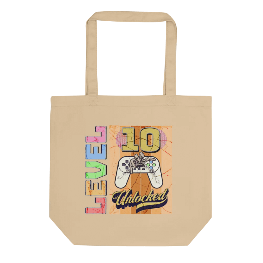 Level 10 Unlocked Grunge Gaming Tote Bag product image (1)