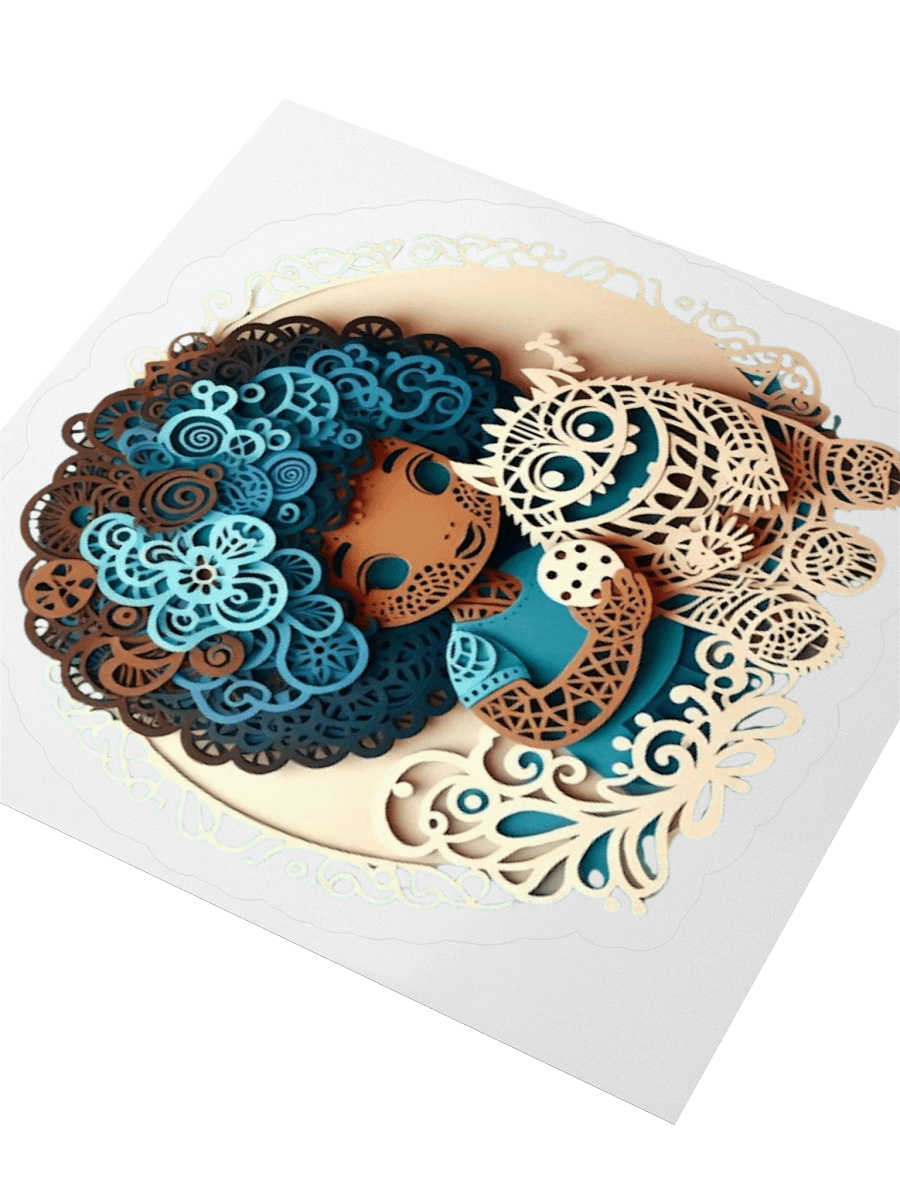 Whimsical Curly Hair Fantasy Stickers product image (8)