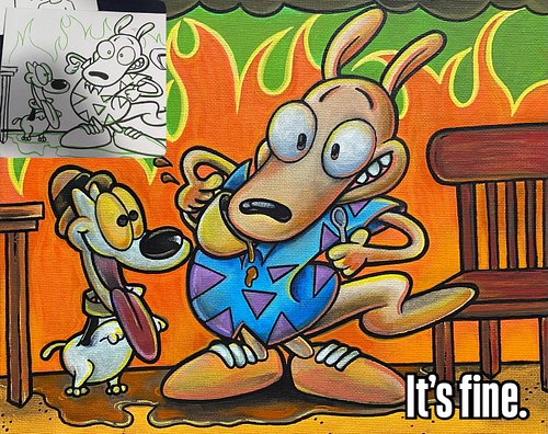 The painting from last night’s stream :] join me sometime! Twitch.tv/secretdungeonclub