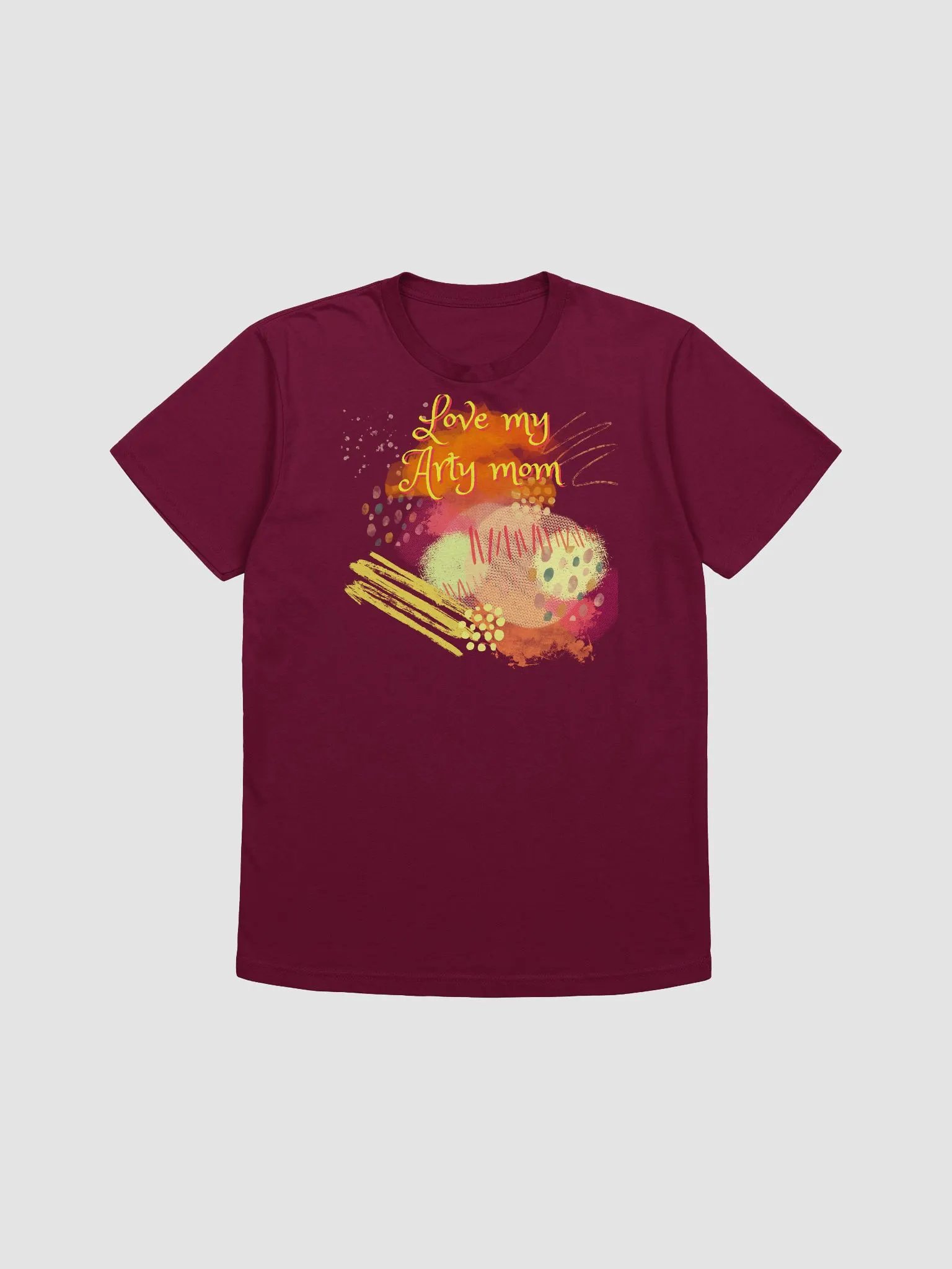 Trendy T shirt in warm orange and yellows 