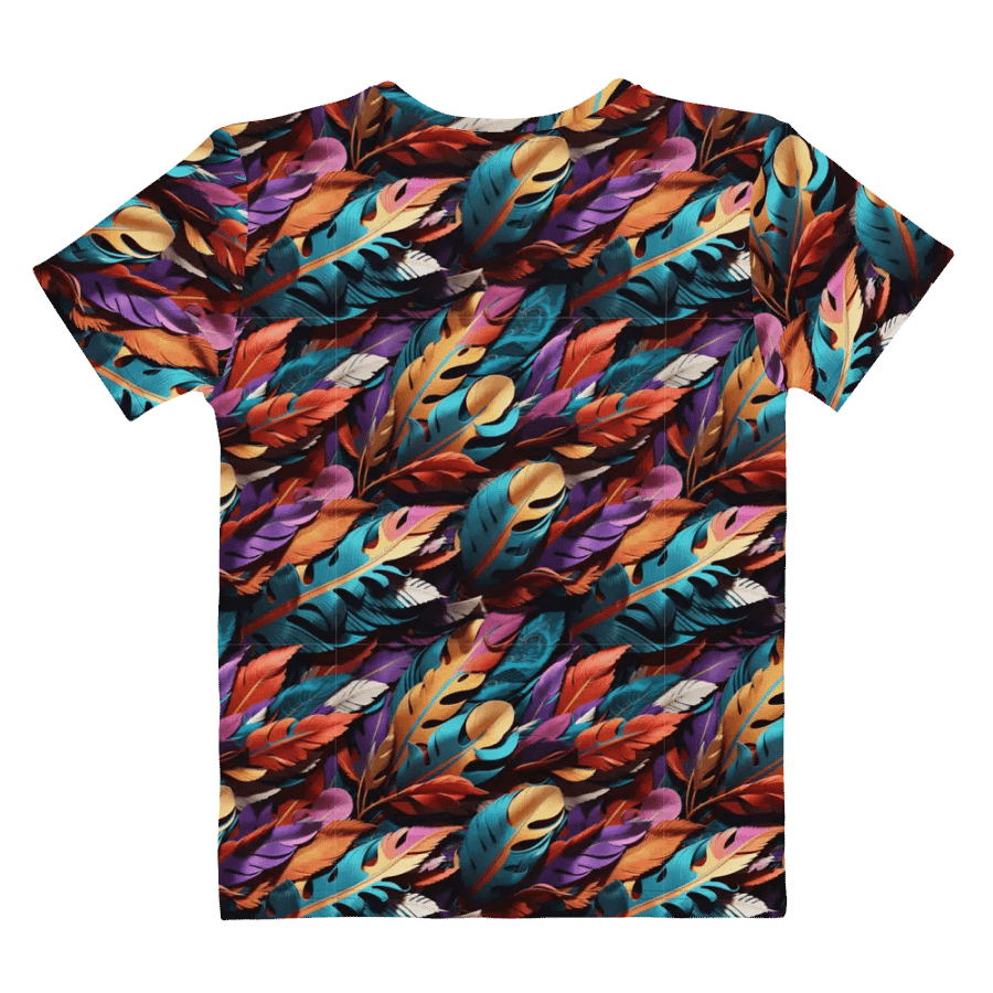 Colorful Feather Pattern All Over Print T-shirt product image (9)