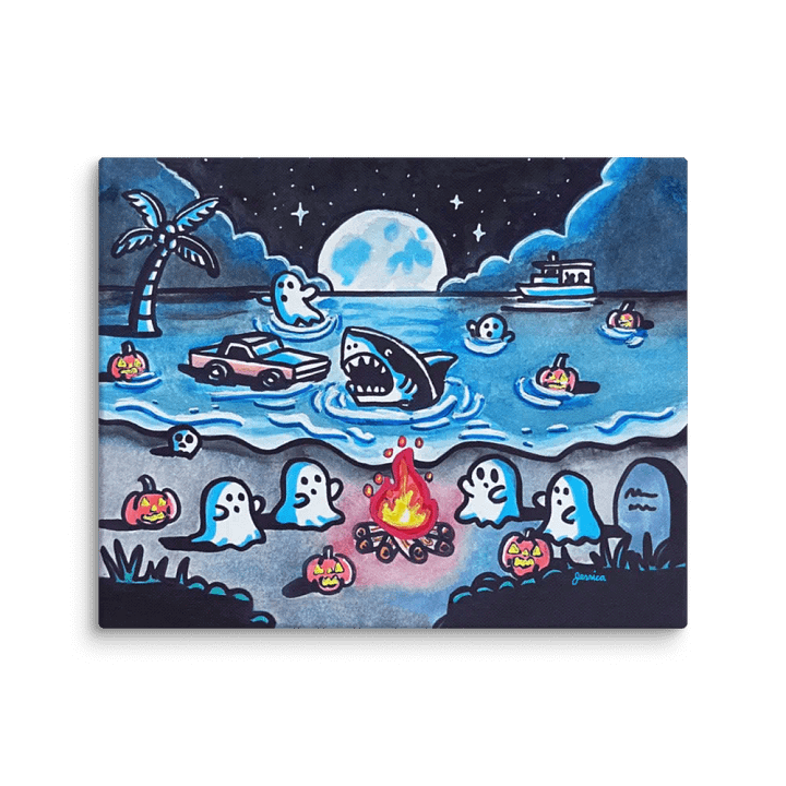 Cozy Seashore Bonfire Canvas product image (1)