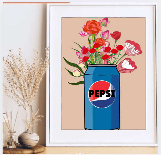 Pepsi Flower Wall Art product image (2)