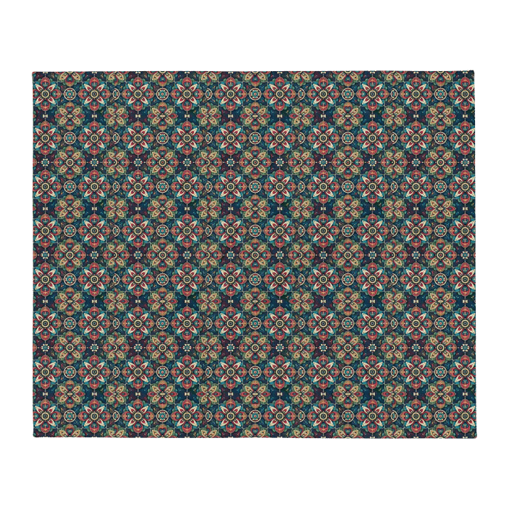 Rainbow Floral Quilt Style Throw Blanket product image (2)