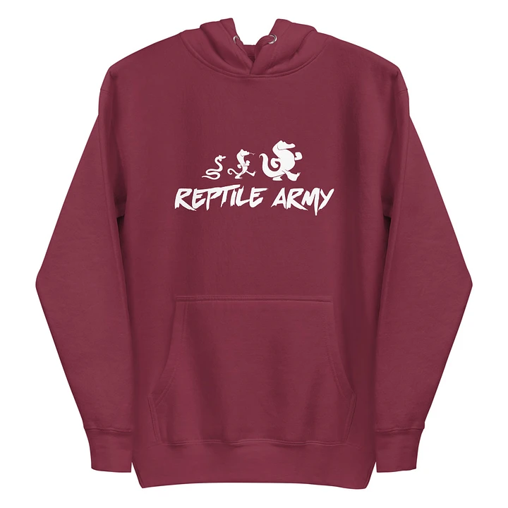 Reptile Army Classic Hoodie White logo product image (1)
