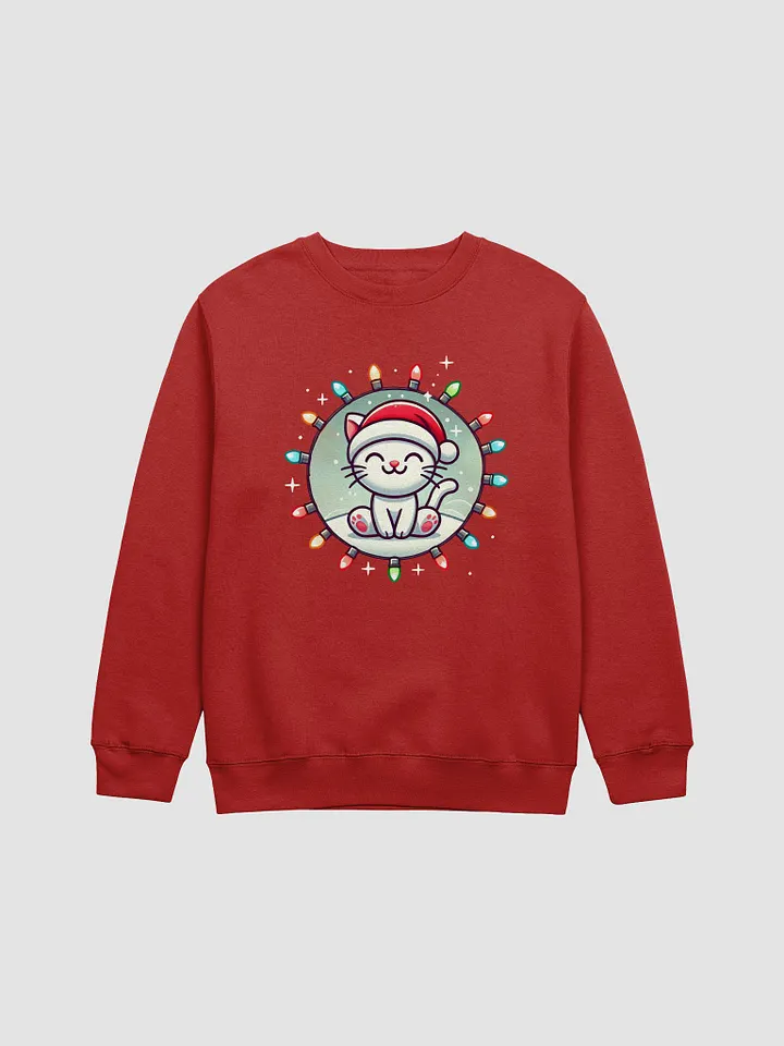 Merry Catmas Lights Sweatshirt product image (2)