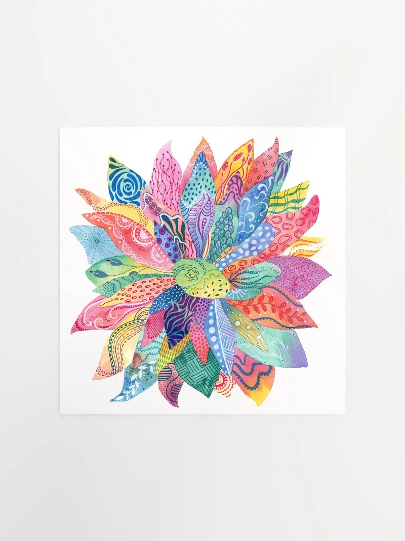 Flower Doodle Matte Poster